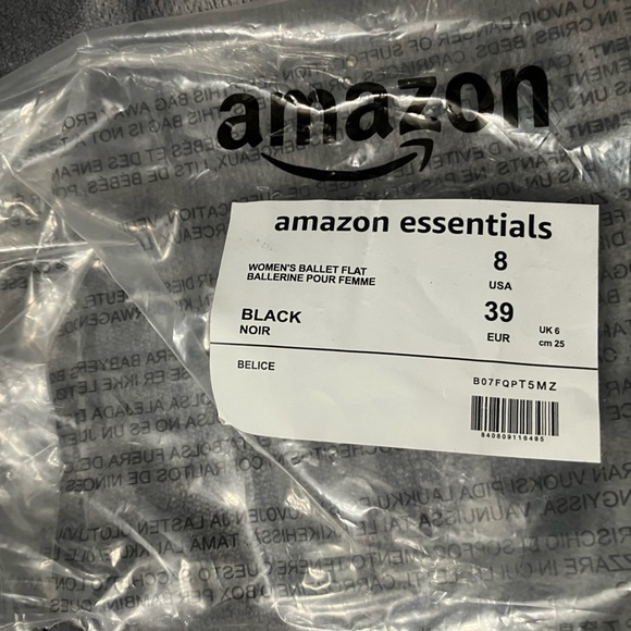 NWT Amazon essentials black ballet flat size 8 - Picture 5 of 7